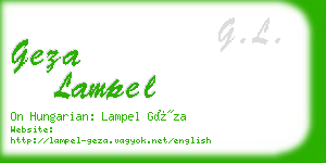 geza lampel business card